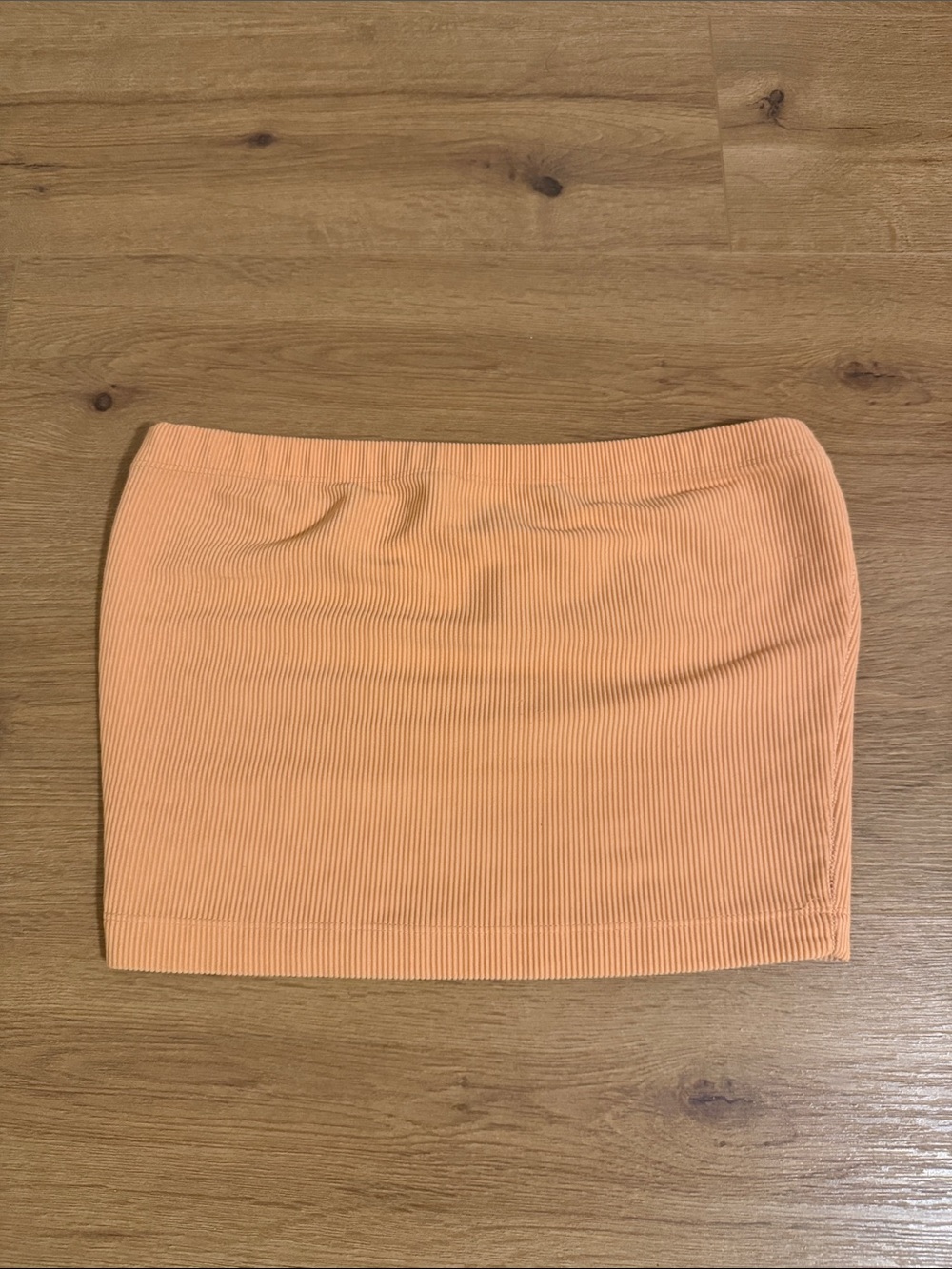 Ribbed Peach Tube Top